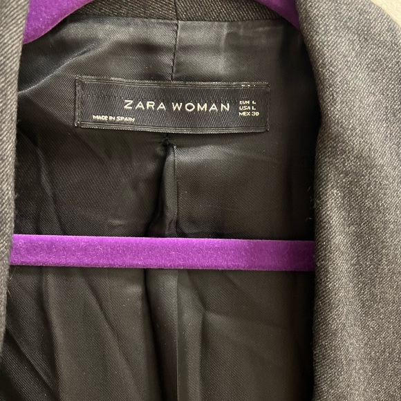 Zara Grey Blazer Size L - Picture 3 of 3